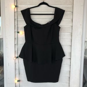 NWT Charlotte Russe Off Shoulder Peplum LBD